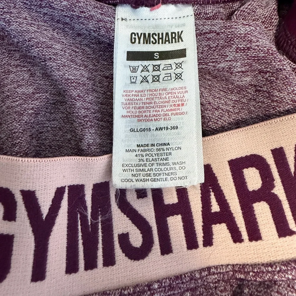 Gymshark Women's Flex Seamless Leggings Small Burgundy